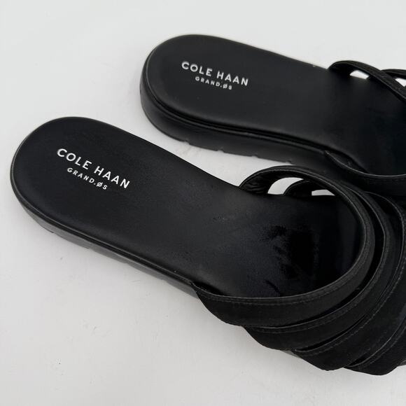 Cole Haan Zero Grand Black Multi Strap Sandals Size 10.5 - Picture 2 of 7